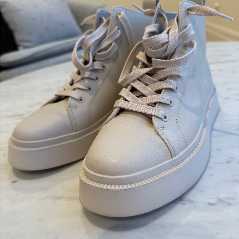 Women's COS Cream High-Top Sneaker Shoes